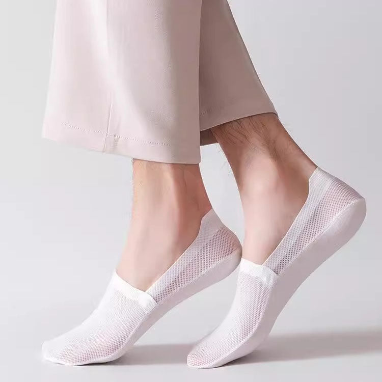 Enzo Cotton Mesh No-Show Socks