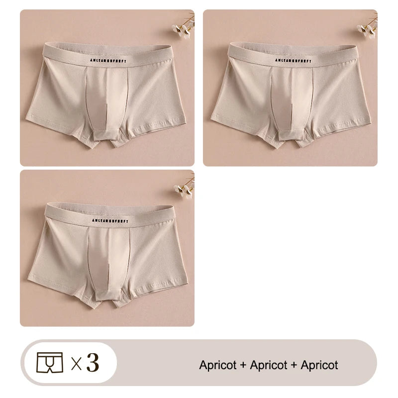 Men’s Cotton Boxer Shorts with Letter Print