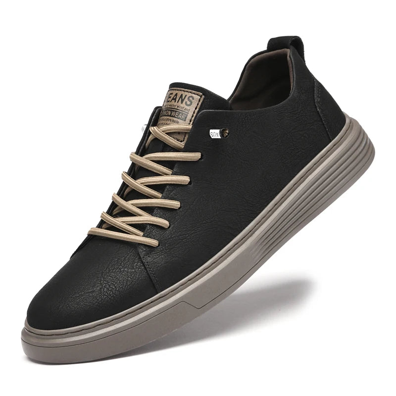 Men’s Genuine Leather Casual Lace-Up Shoes
