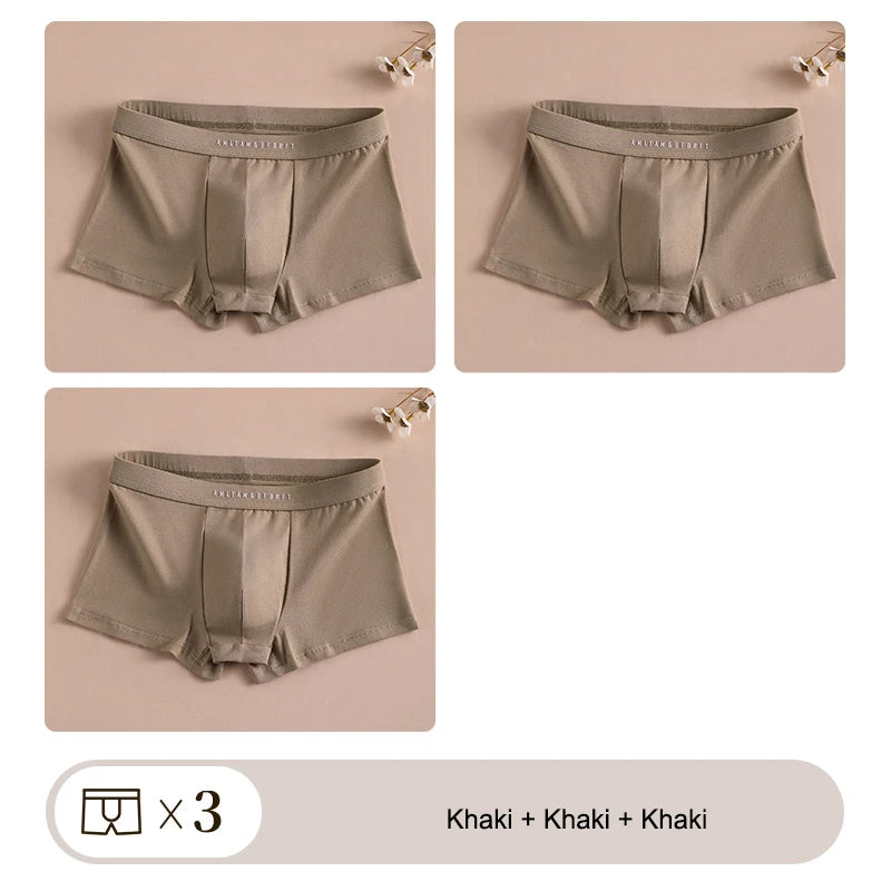 Men’s Cotton Boxer Shorts with Letter Print