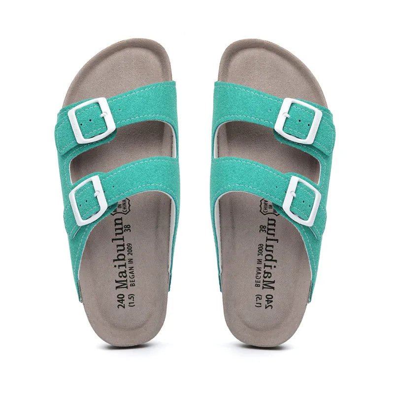Maibulun Suede Sandal - Water Green