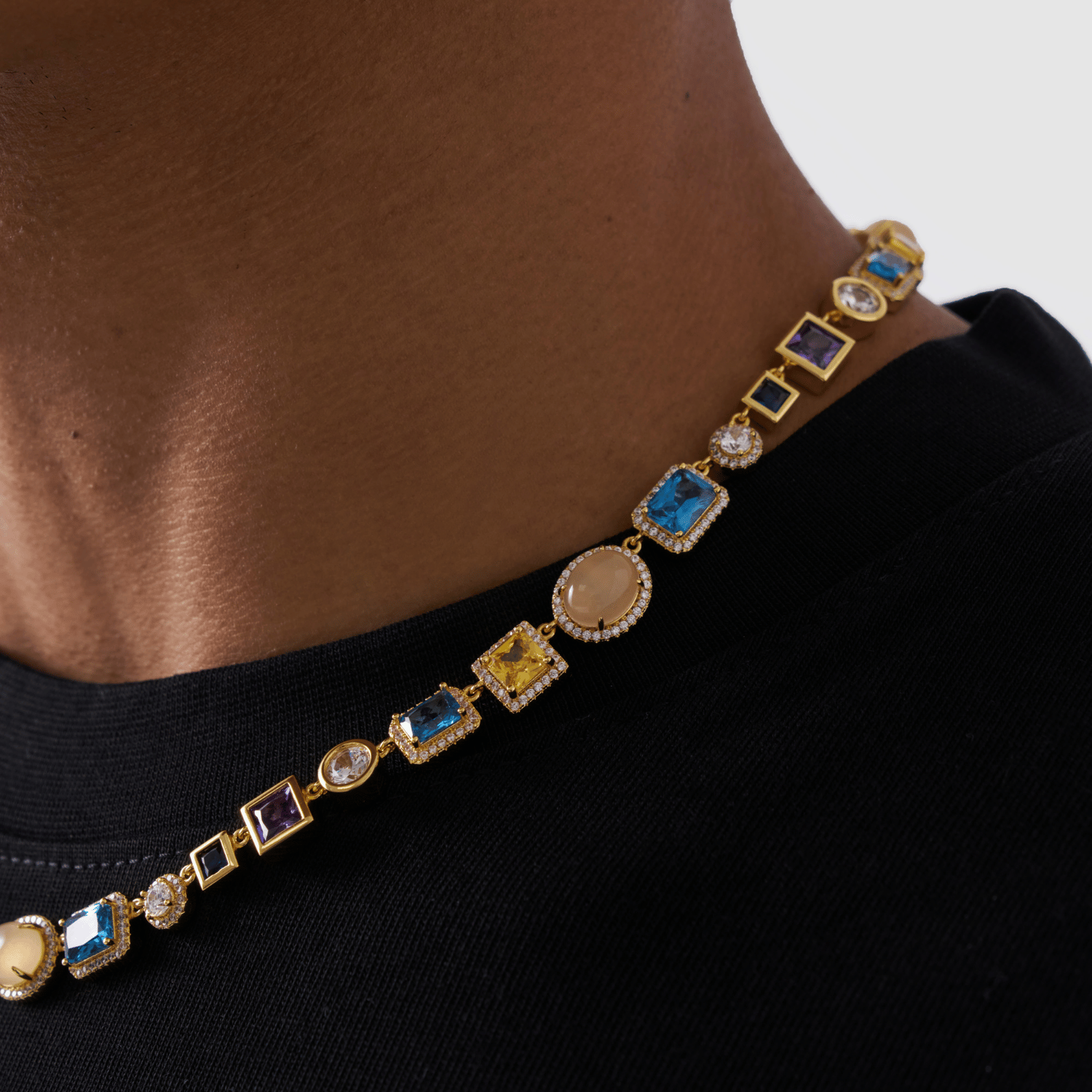 Saphir-Edelsteinkette (Gold)