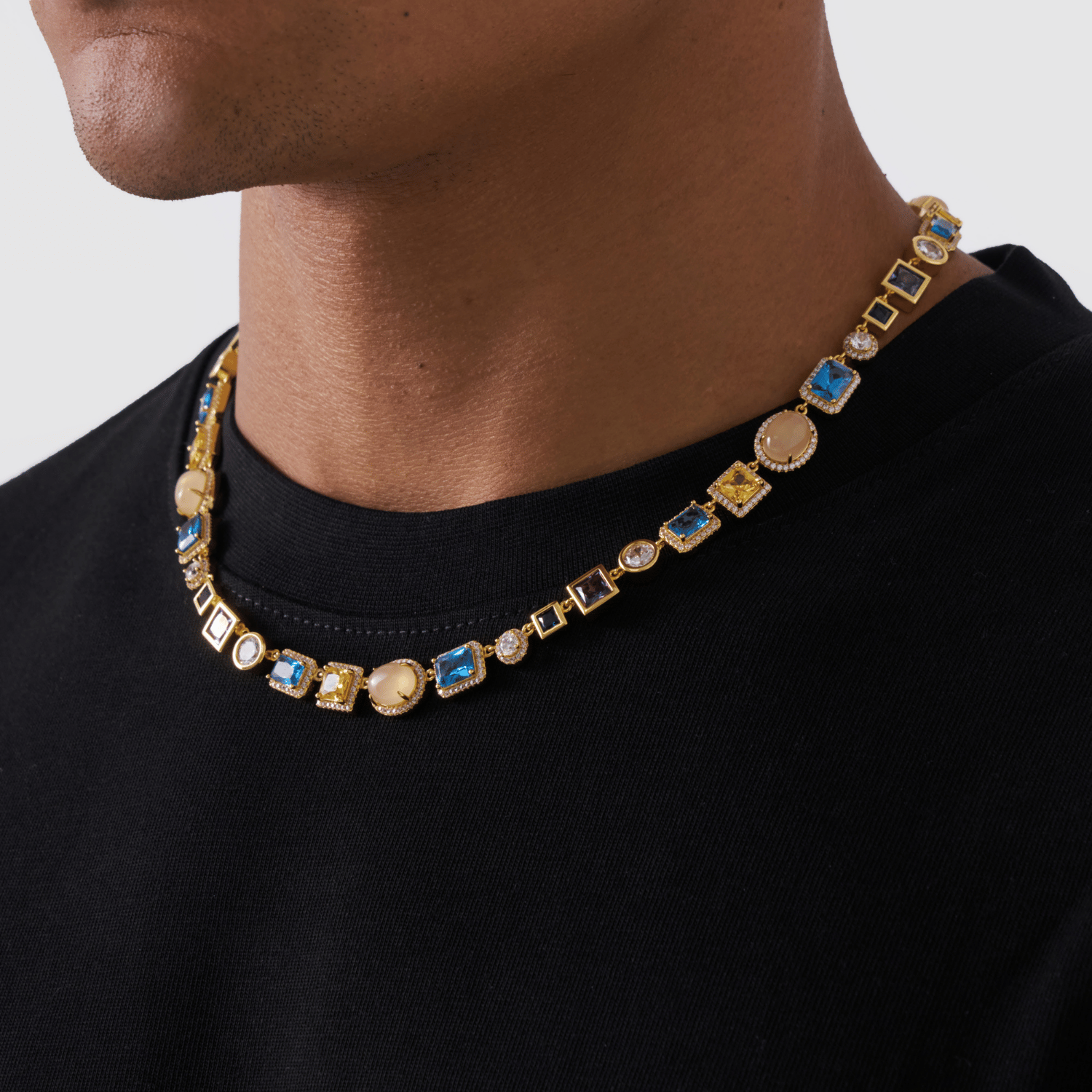 Saphir-Edelsteinkette (Gold)