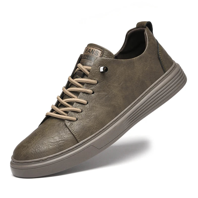 Men’s Genuine Leather Casual Lace-Up Shoes