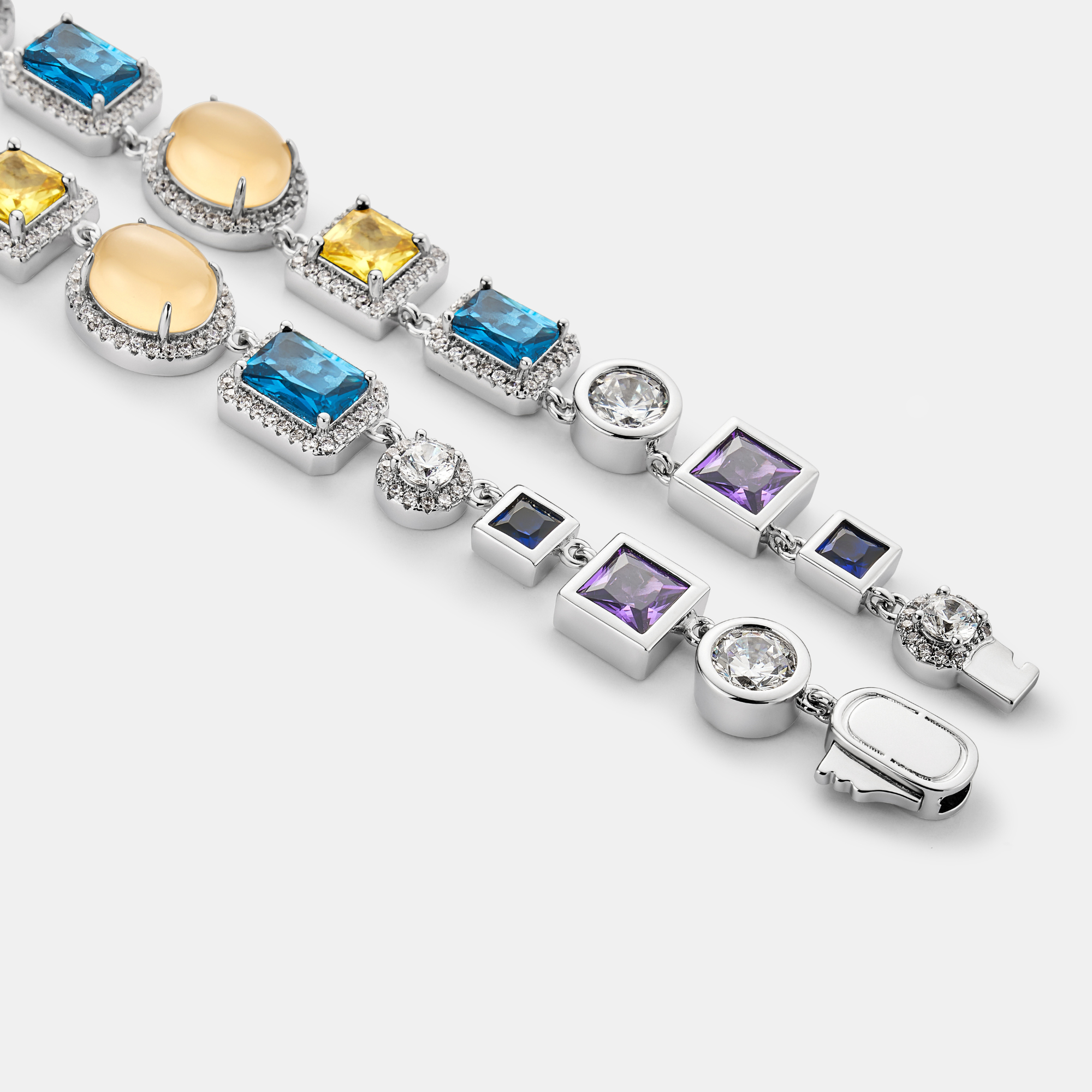 Saphir-Edelsteinkette (Silber)