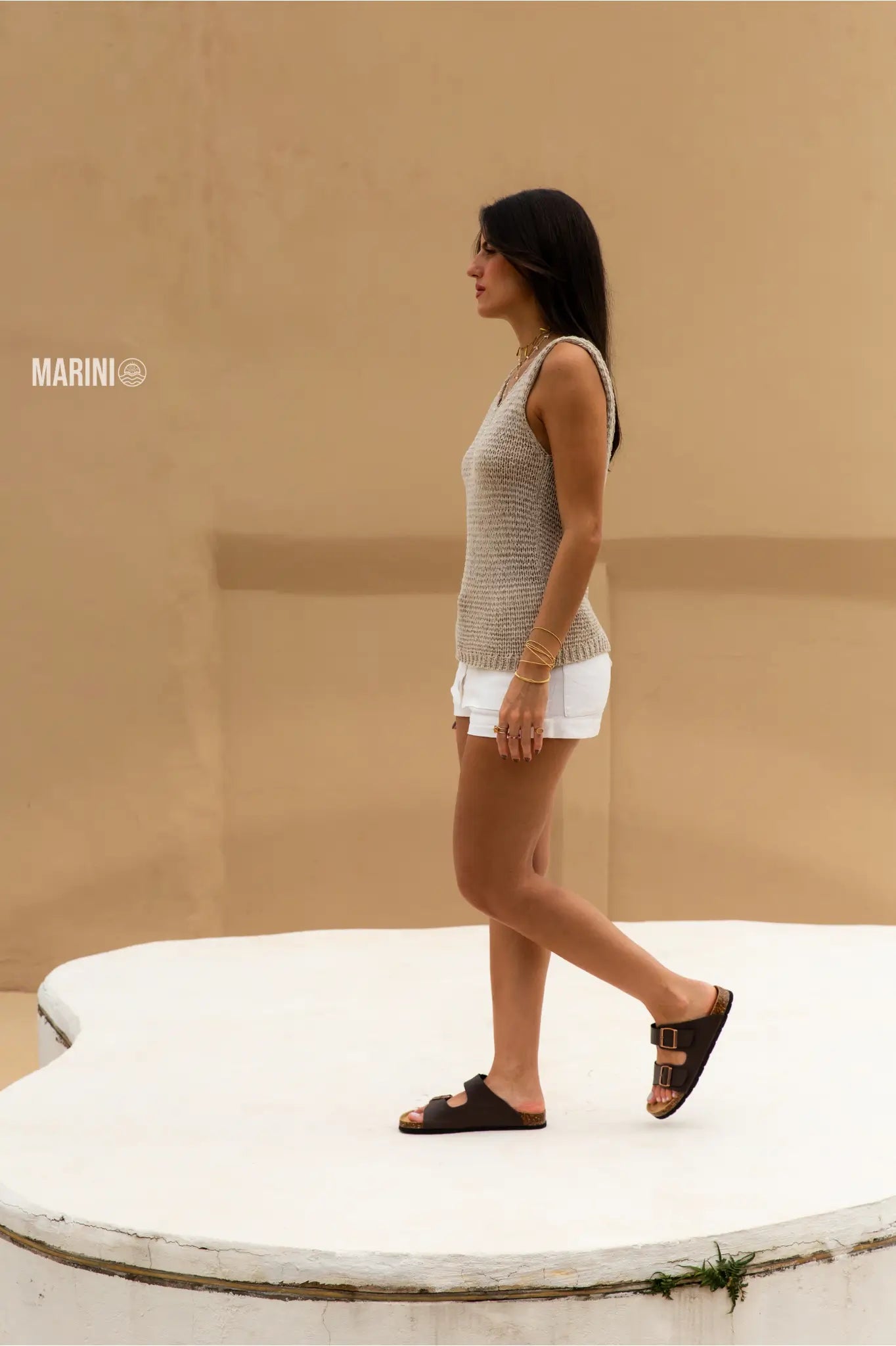 Maibulun Leather Sandals - Brown