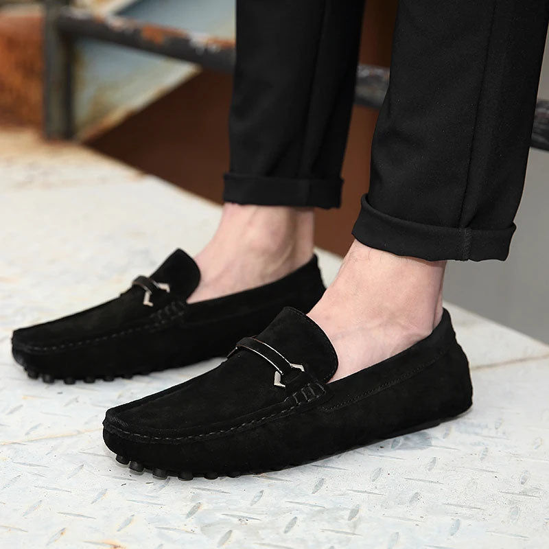 Leonardo Wildleder-Loafer mit Bit-Detail
