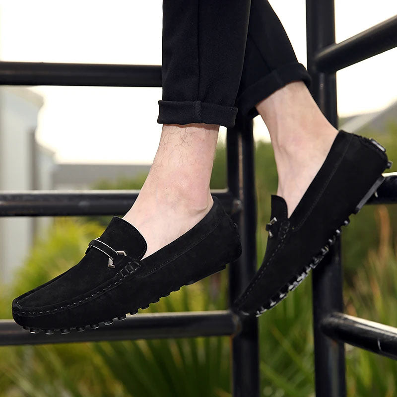 Leonardo Wildleder-Loafer mit Bit-Detail