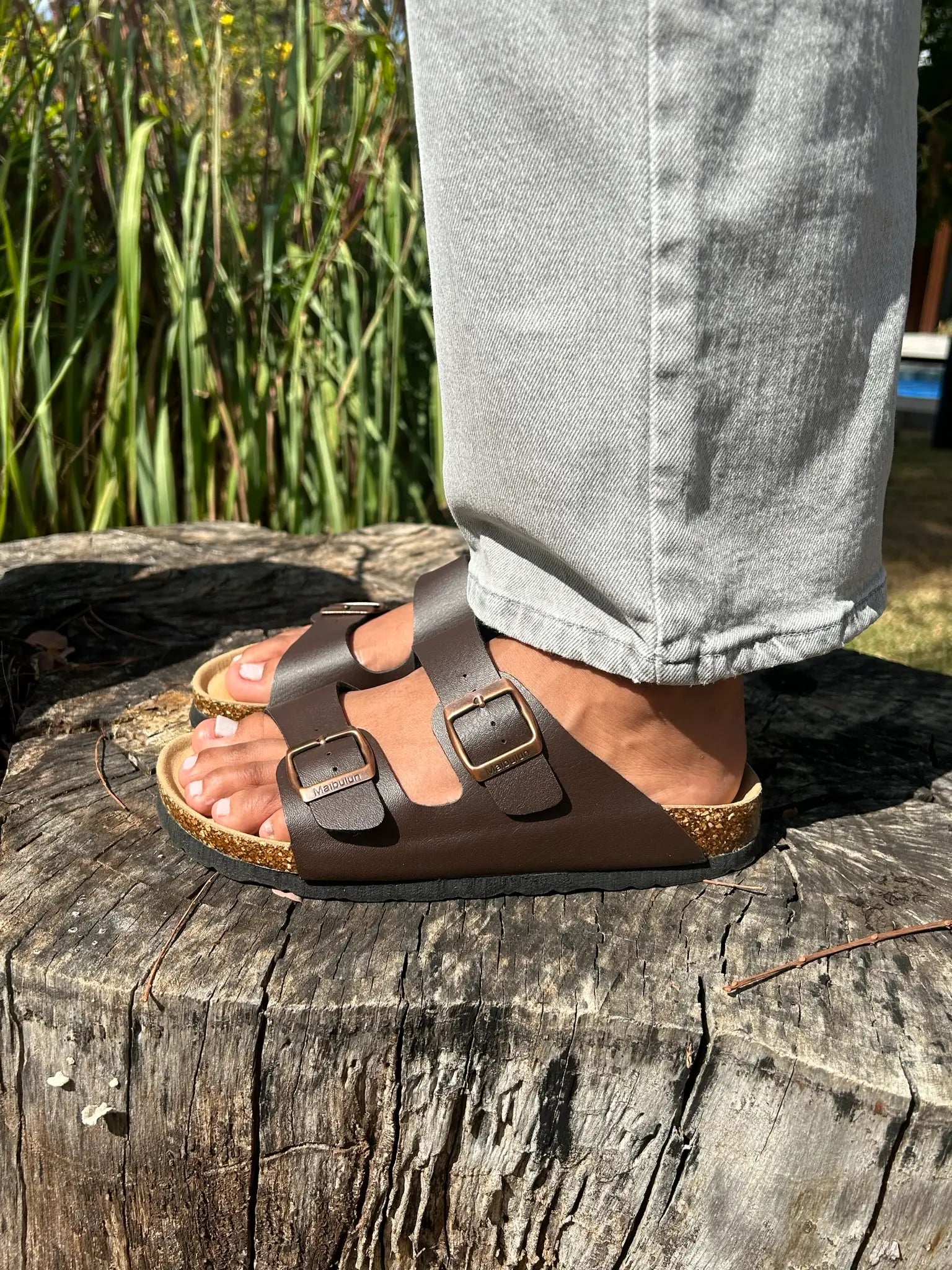 Maibulun Leather Sandals - Brown