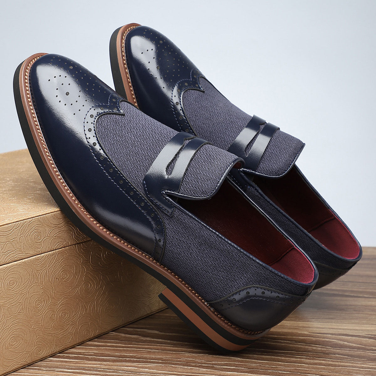 Gianni Leather Penny Loafers