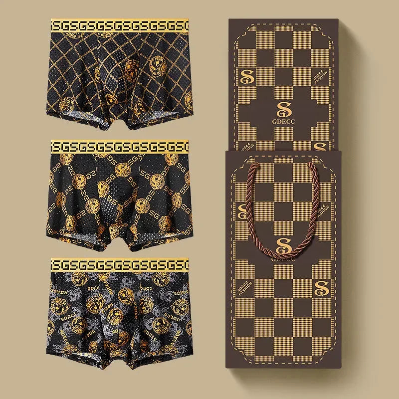 Men’s Ice Silk Mesh Boxer Shorts