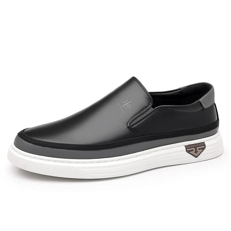 Men’s Split Leather Loafers Slip-On Shoes
