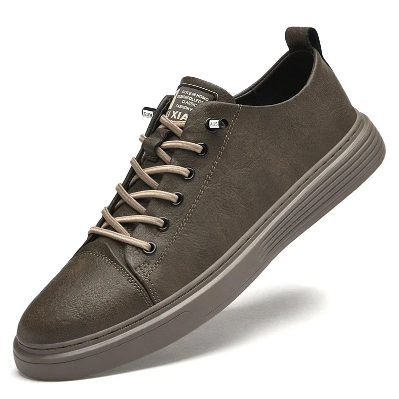 Men’s Genuine Leather Casual Lace-Up Shoes