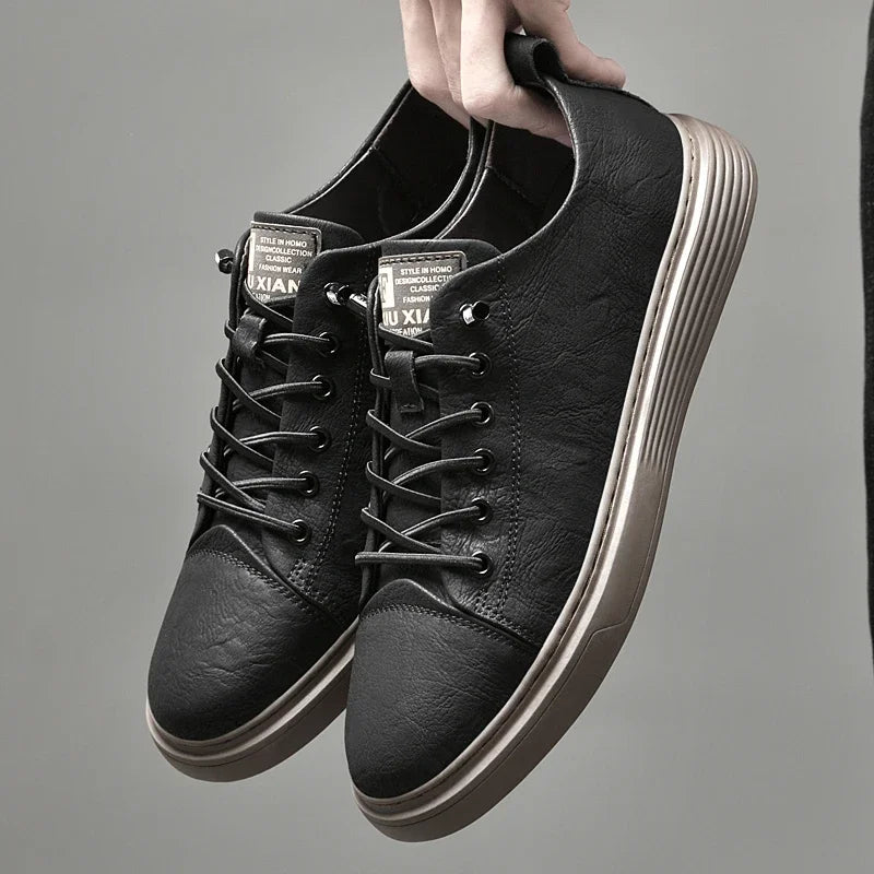 Men’s Genuine Leather Casual Lace-Up Shoes