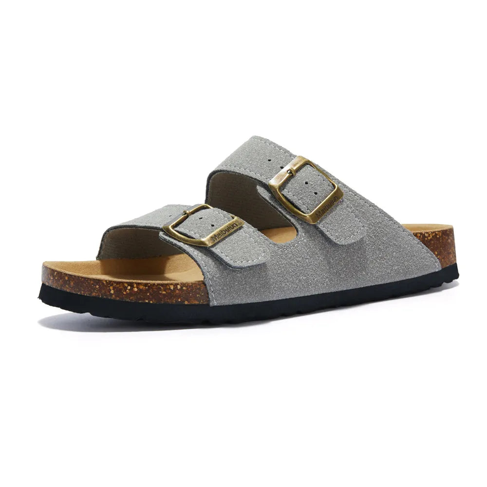 Maibulun Suede Sandal - Light Gray