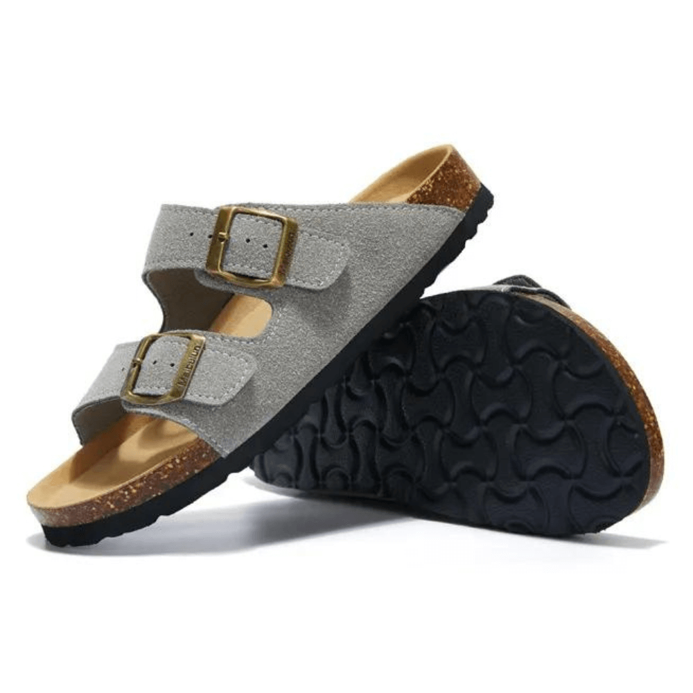 Maibulun Suede Sandal - Light Gray