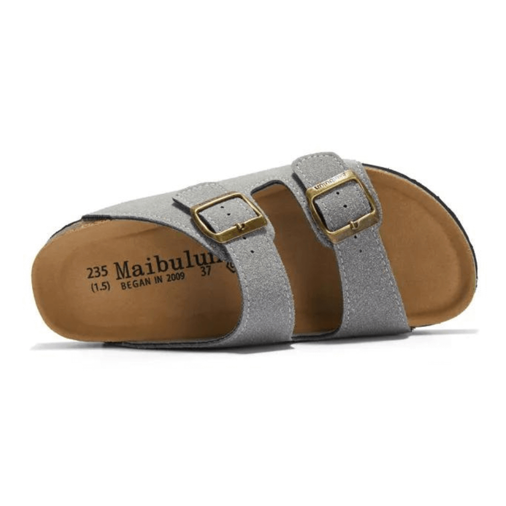 Maibulun Suede Sandal - Light Gray