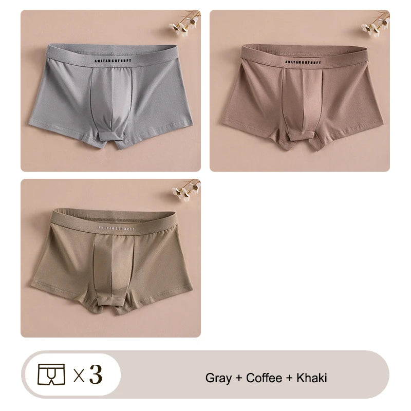 Men’s Cotton Boxer Shorts with Letter Print