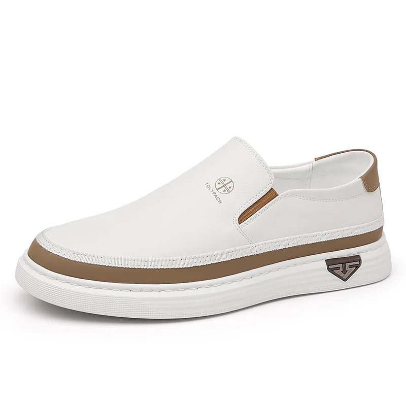 Men’s Split Leather Loafers Slip-On Shoes