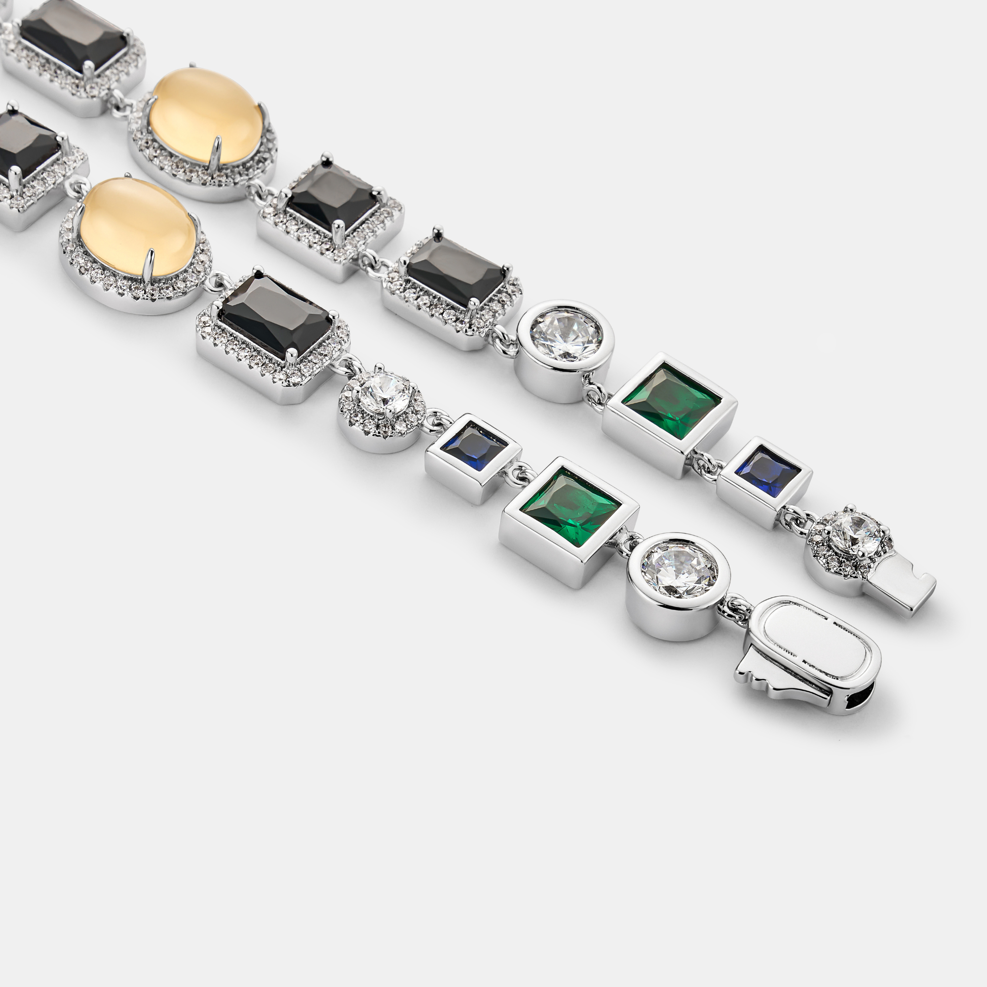 Onyx Gemstone Necklace (Silver)