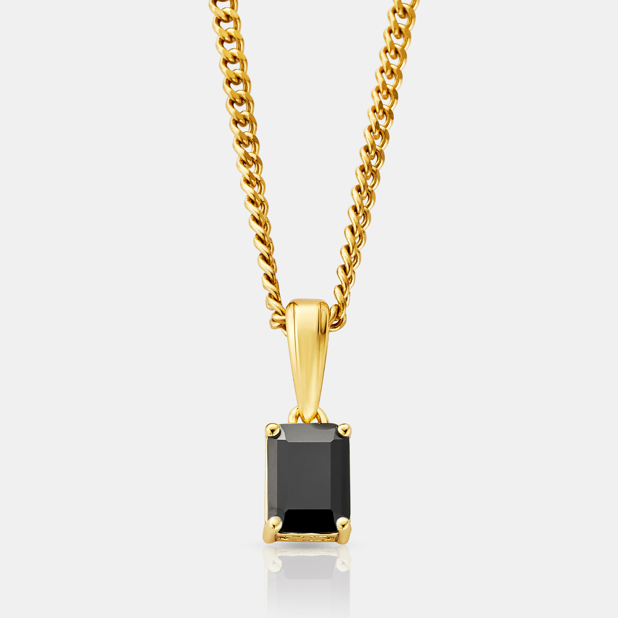 Onyx Stone Pendant (Gold)