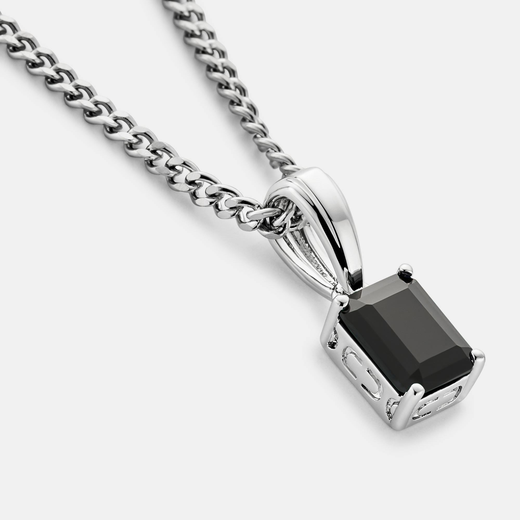 Onyx Stone Pendant (Silver)